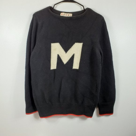 Marni Sweaters - Marni Women's Black Wool Oversized Knit Sweater